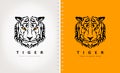 Tiger logo vector. Predatory wild animal design.